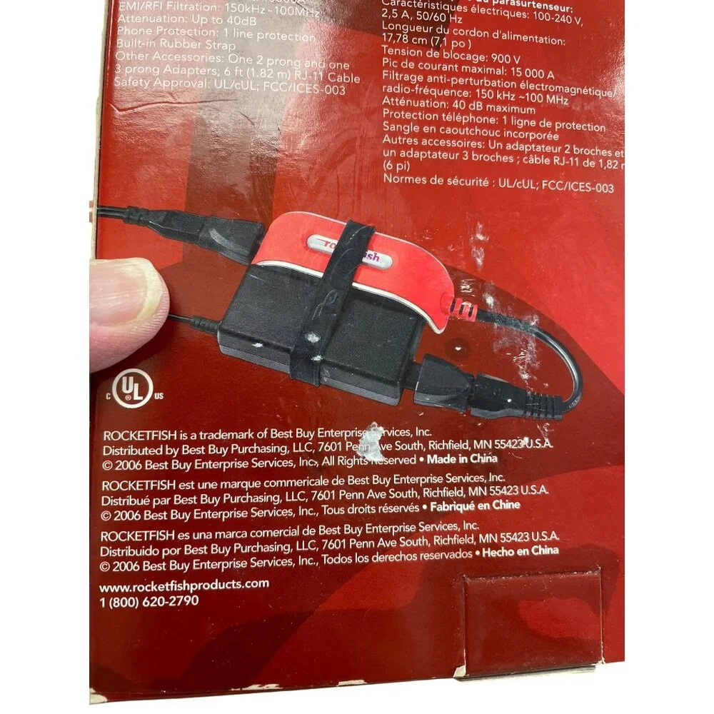 Rocketfish Notebook Surge Protector With 600 Joules SKU 8332
